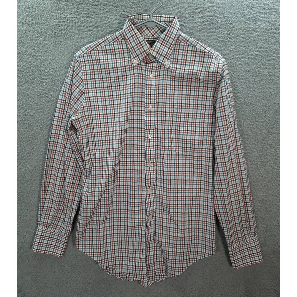 Maker & Company Shirt Adult Small Multicolor Plaid Long Staple 2 Ply Yarn Preppy